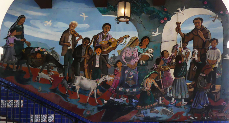 Wandbild am Mexikanischen Kulturzentrum in Los Angeles: Die Segnung der Tiere.