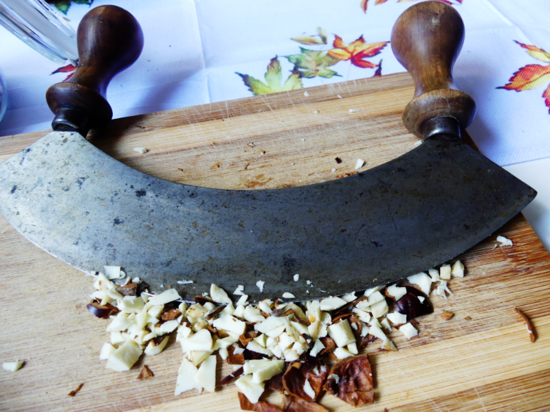 Rosskastanien zerkleinern